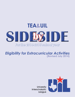 Eligibility for Extracurricular Activities
