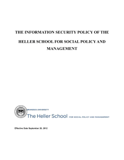 4. Information Security Standards and Policy