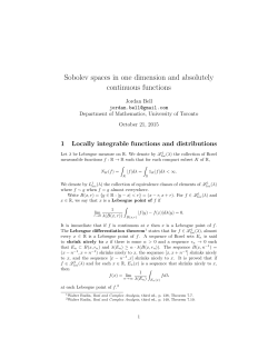 Sobolev spaces in one dimension and absolutely continuous functions