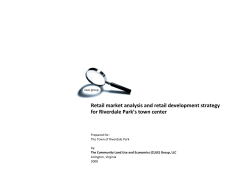 Retail market analysis and retail development strategy for Riverdale