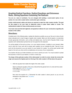 Graphing Radical Functions, Radical Equations and