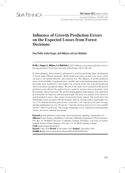 Influence of growth prediction errors on the expected losses from