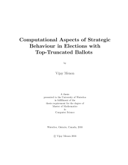 Computational Aspects of Strategic Behaviour in Elections with Top
