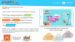 Case Study by The 56 days campaign designed as a mini game in