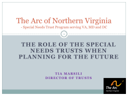 Special Needs Trust Program serving VA, MD and DC