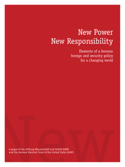 New Power New Responsibility - Stiftung Wissenschaft und Politik