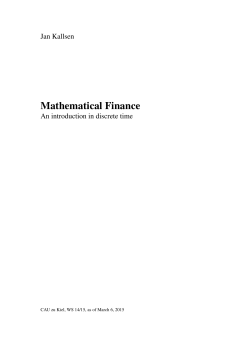 Mathematical Finance