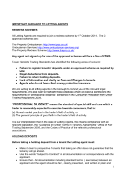 Guidance to all letting agents