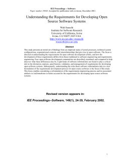Understanding Requirements for Developing Open Source
