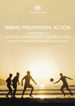 TAKINg PREVENTATIVE ACTION
