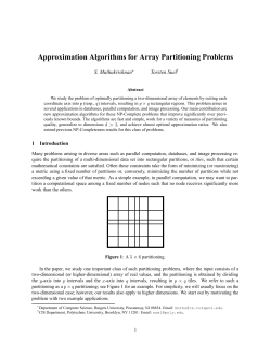Approximation Algorithms for Array Partitioning Problems