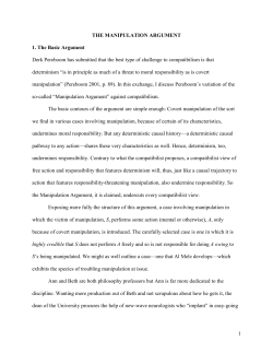 THE MANIPULATION ARGUMENT