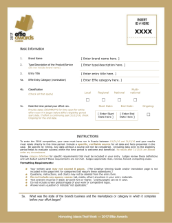 2014 effie competition entry form