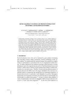 DENSE GRAPHLET STATISTICS OF PROTEIN INTERACTION