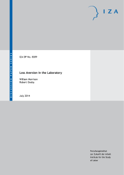 Loss Aversion in the Laboratory