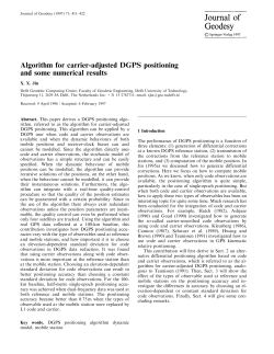 Algorithm for carrier-adjusted DGPS positioning and some