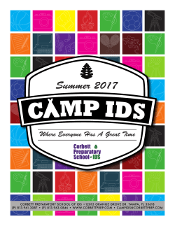 Summer 2017 - Corbett Preparatory School of IDS