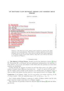 Dissertation: On Bounded Gaps between Primes and Modern Sieve
