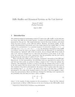 Riffle Shuffles and Dynamical Systems on the Unit Interval