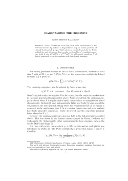 DIAGONALIZING THE FROBENIUS 1. Introduction For finitely