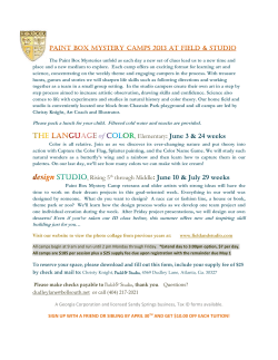 2013 The Language of Color and Design Studio