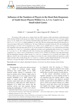 Influence of the Numbers of Players in the Heart Rate Responses of