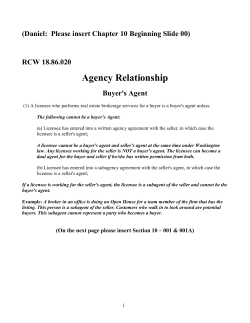 Agency Relationship - Train Agents Real Estate Licensing and