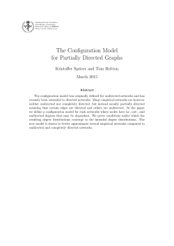 The Configuration Model for Partially Directed Graphs
