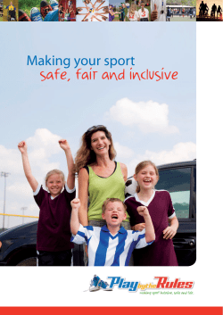 Making your sport safe, fair and inclusive