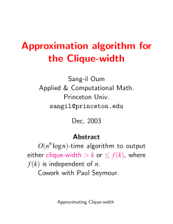 Approximation algorithm for the Clique