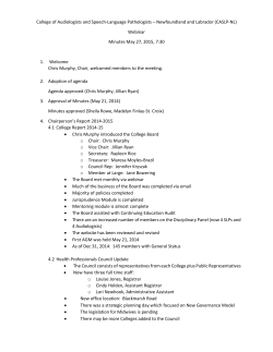 AGM Minutes 2015, Approved - caslp-nl