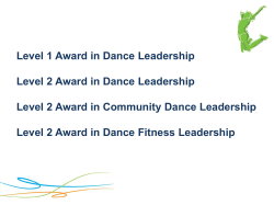 Level 2 Award in Dance Fitness Leadership
