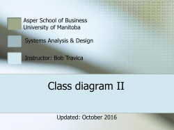 Class Diagram - University of Manitoba
