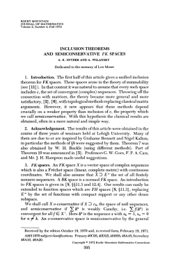 INCLUSION THEOREMS AND