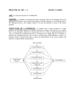 different phases of compiler