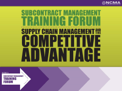 C02 - Pricing Subcontracts to Win Work and Make a Profit