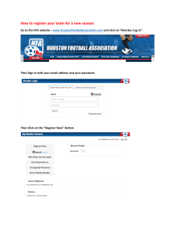 How to register your team for a new season: