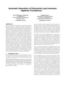 Automatic Generation of Polynomial Loop Invariants
