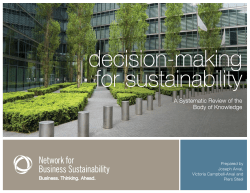 Systematic Review - Network for Business Sustainability