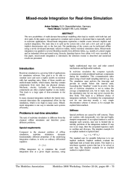 A. Schiela and H. Olsson Mixed-mode Integration for Real