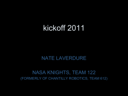 kickoff: a 10000 foot view