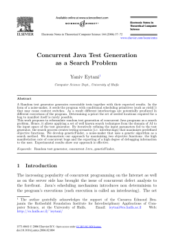Concurrent Java Test Generation as a Search Problem