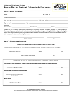5BDegree Plan for Doctor of Philosophy in Economics