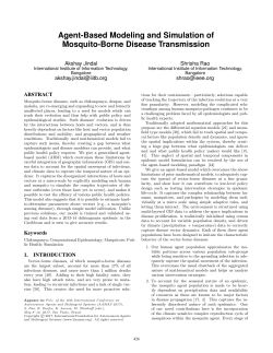 Agent-Based Modeling and Simulation of Mosquito