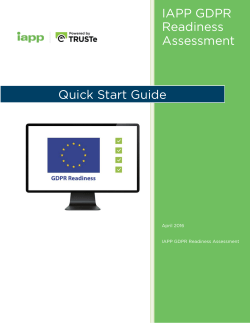 IAPP GDPR Readiness Assessment
