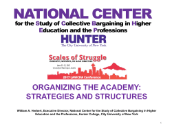 Growth in Faculty Bargaining Units: 2016-2017