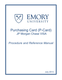 Purchasing Card (P-Card) - Emory Finance