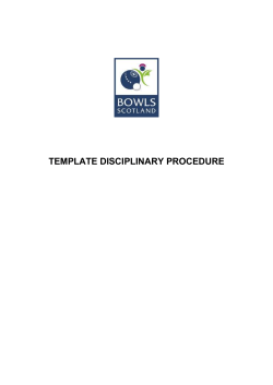 Disciplinary Procedure Template