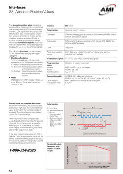 Interfaces SSI Absolute Position Values