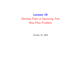 Lecture 19 Shortest Path vs Spanning Tree Max